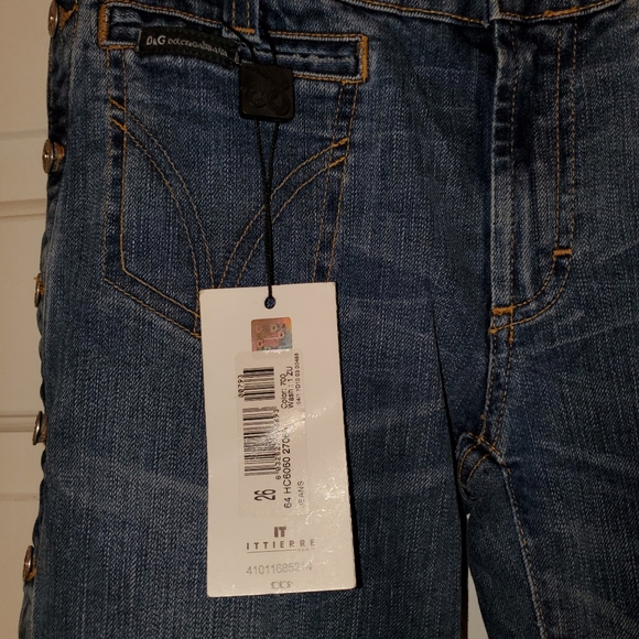 Dolce and Gabbana Side Button Up Blue Jeans - Picture 5 of 15